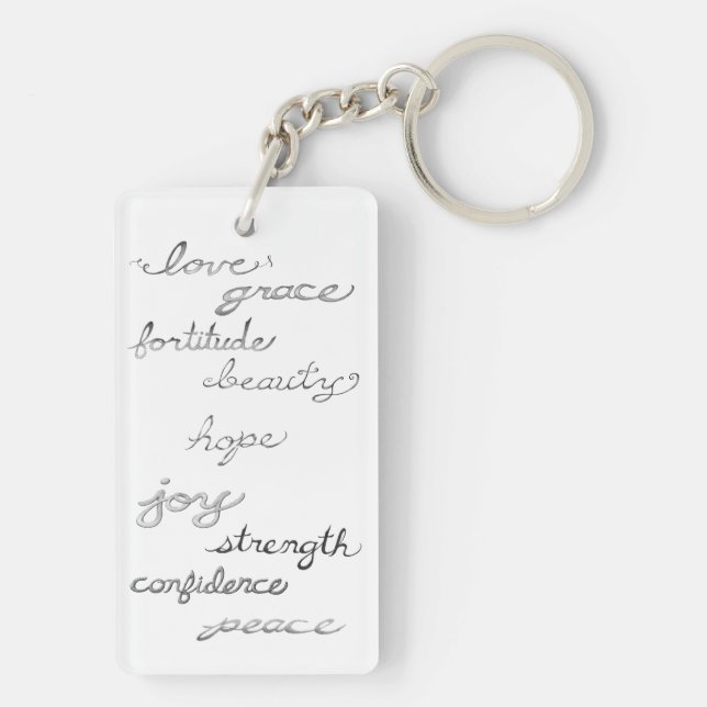 Llavero Keychain de palabras inspiradoras (Atrás)