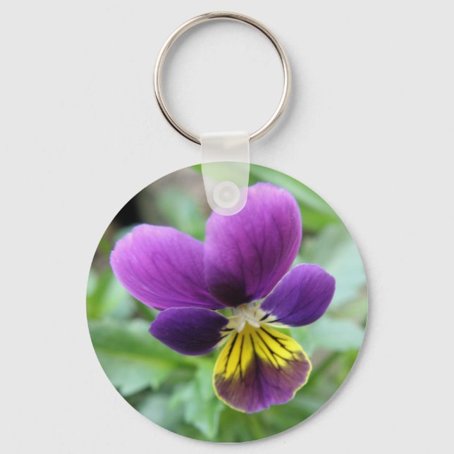 Llavero Keychain de Pansy salvaje (Anverso)