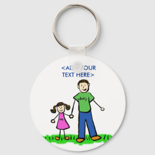 Llavero Keychain de Papi Niña (Brunette)