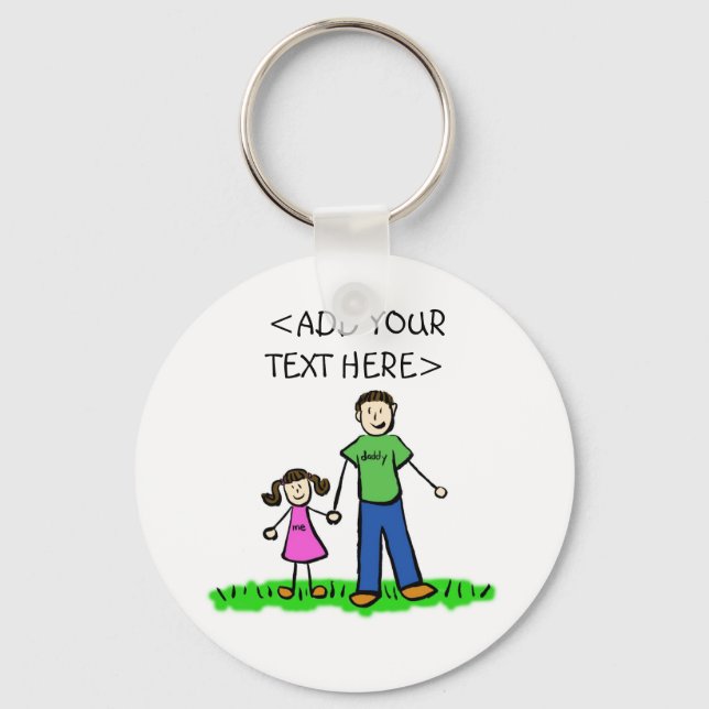 Llavero Keychain de Papi Niña (Brunette) (Anverso)