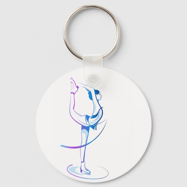Llavero Keychain de patinaje artístico femenino (Anverso)