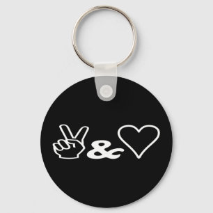 Llavero Keychain de paz y amor