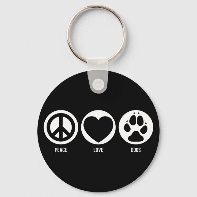 Llavero Keychain de Peace Love Dogs (Anverso)