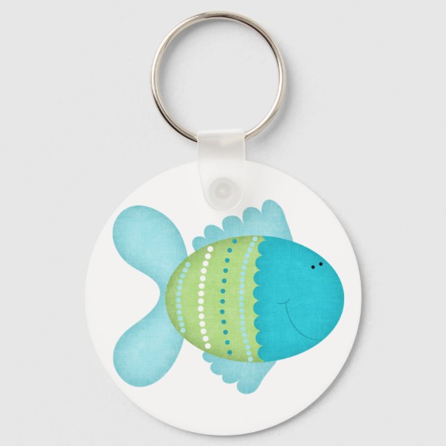 Llavero Keychain de peces azules (Anverso)