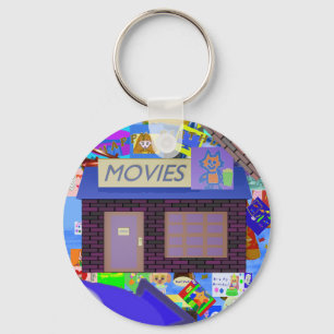 Llavero Keychain de películas animales de palomitas