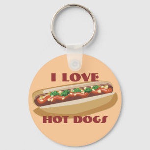 Llavero Keychain de Perro Caliente
