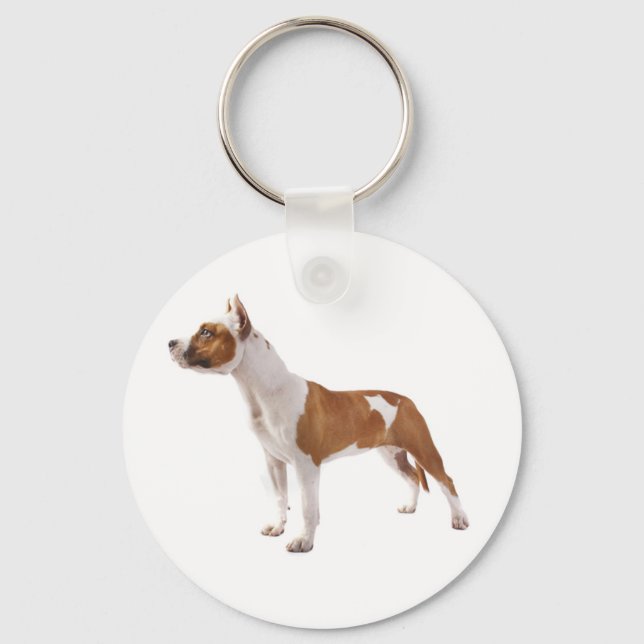 Llavero Keychain de Perro de Cachorro Terrier de Staffords (Anverso)
