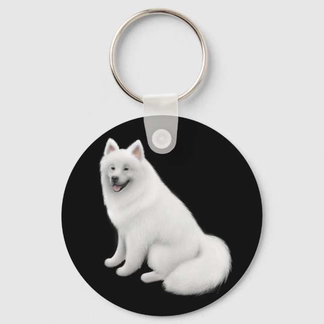 Llavero Keychain de perros samoyed (Anverso)