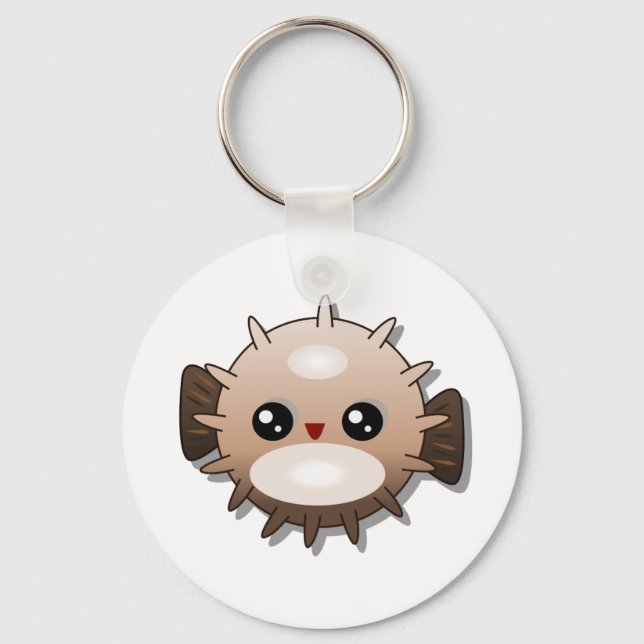 Llavero Keychain de Pescado Puffer (Anverso)