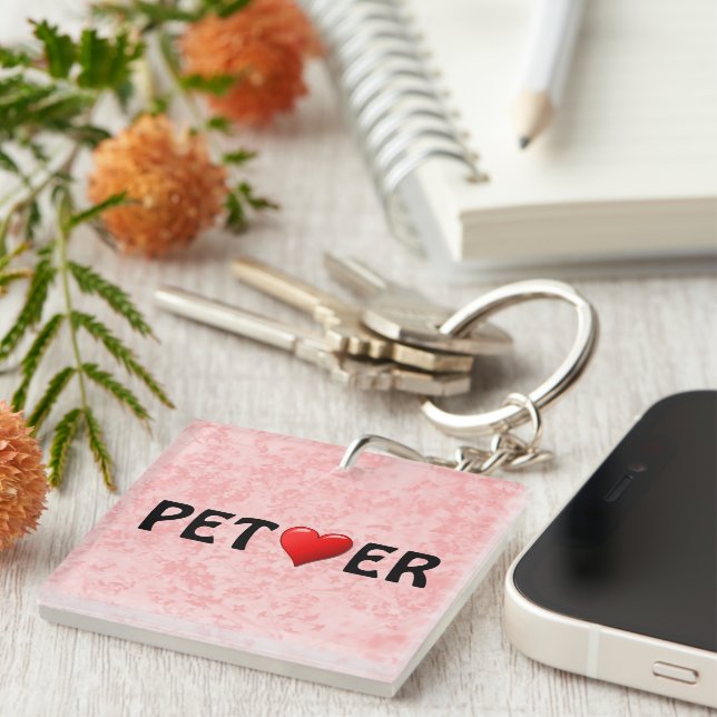 Llavero Keychain de Pet Lover (Frente Derecha)