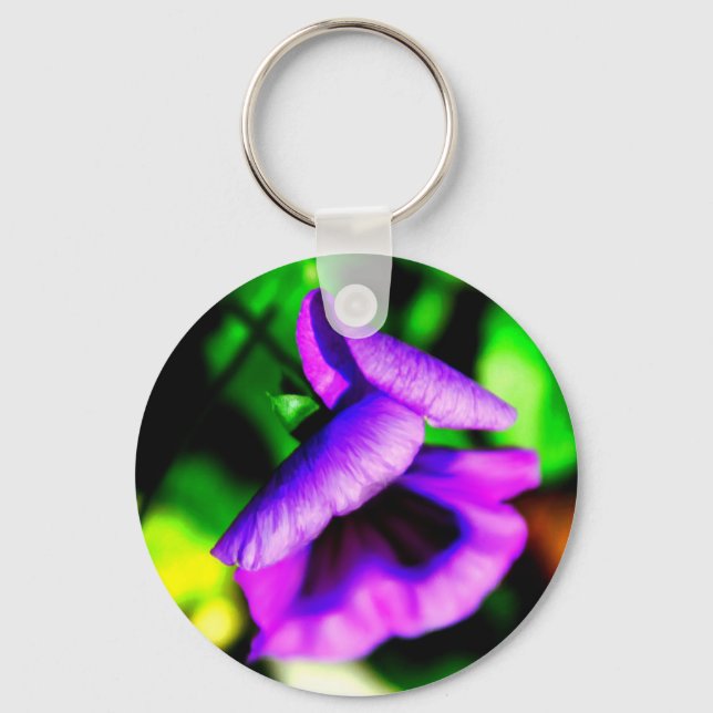 Llavero Keychain de pintura de flores (Anverso)