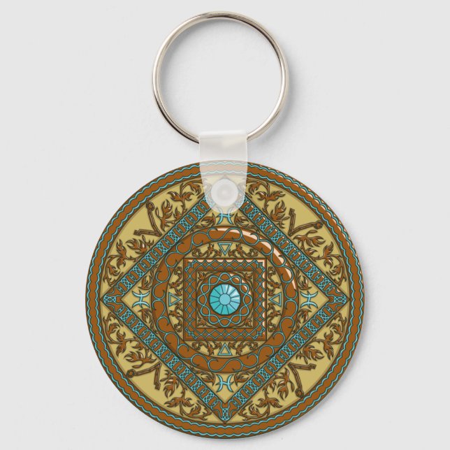 Llavero Keychain de Pisces Mandala (Anverso)