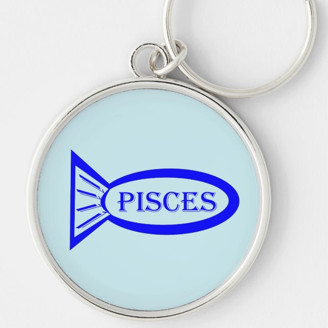 Llavero Keychain de Pisces Star Sign Fish (Frente)