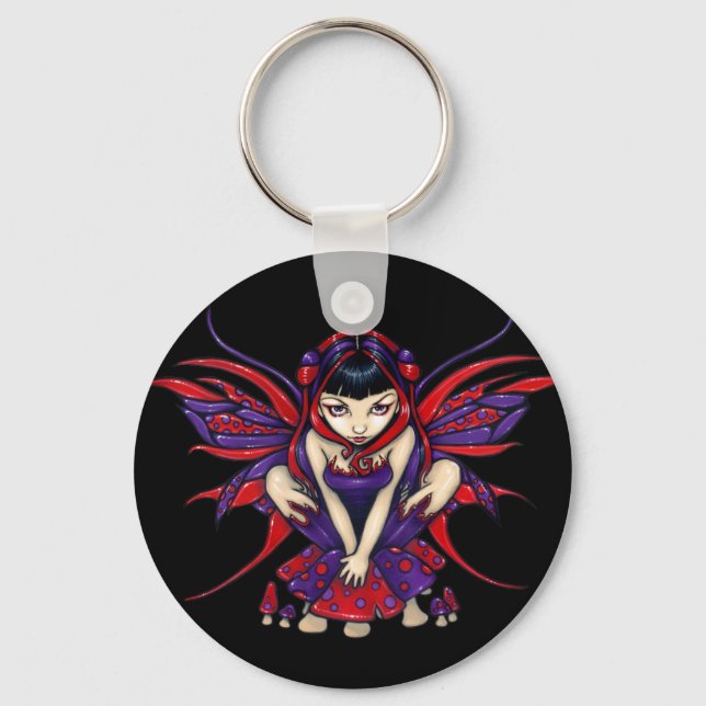 Llavero Keychain de "Polka Dot Mushroom Fairy" (Anverso)