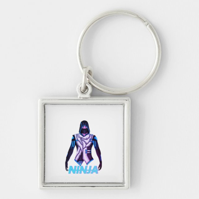 Llavero Keychain de potencia Ninja - Carácter audaz de las (Frente)