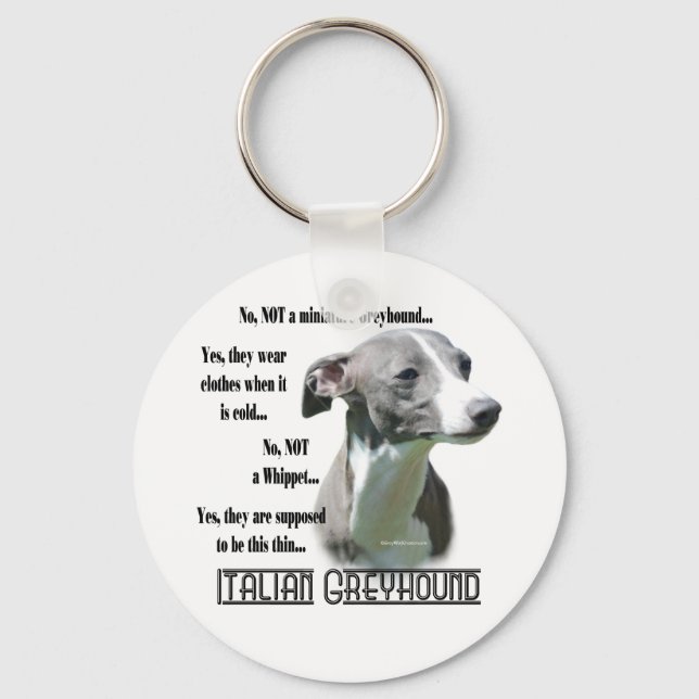 Llavero Keychain de preguntas frecuentes de Greyhound (Anverso)