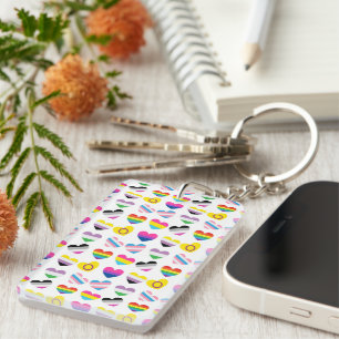 Llavero Keychain de Pride Hearts