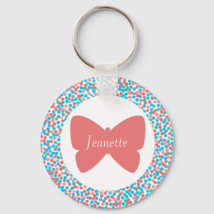 Llavero Keychain de puntos de mariposa de Jeanette