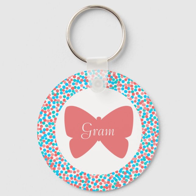 Llavero Keychain de puntos de mariposa Gram - 369 (Anverso)