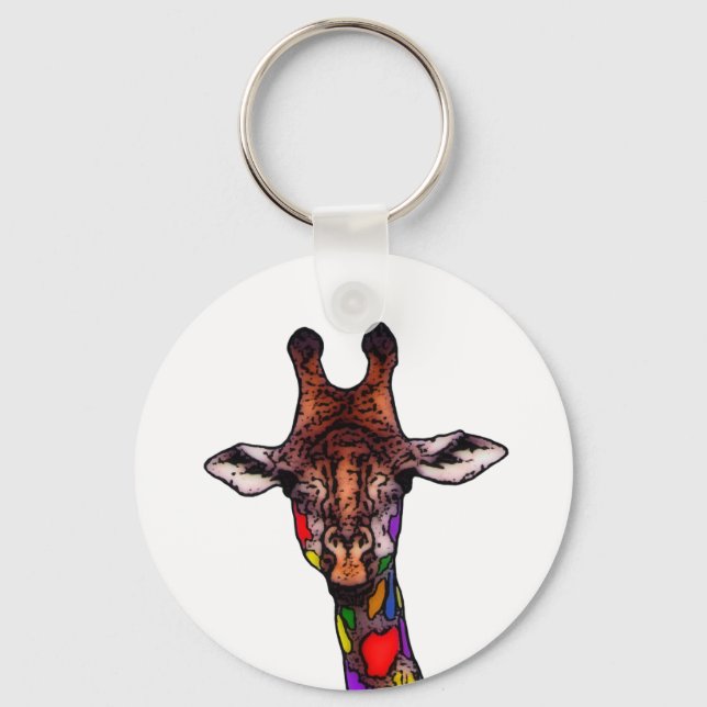 Llavero Keychain de Rainbow Giraffe (Anverso)