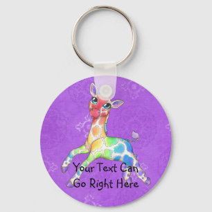 Llavero Keychain de Rainbow Giraffe