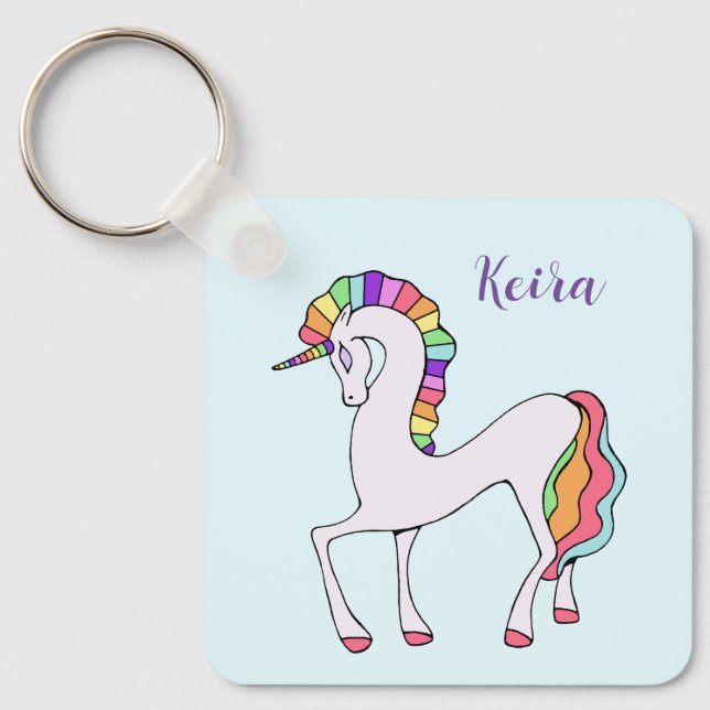 Llavero Keychain de Rainbow Unicorn (Anverso)
