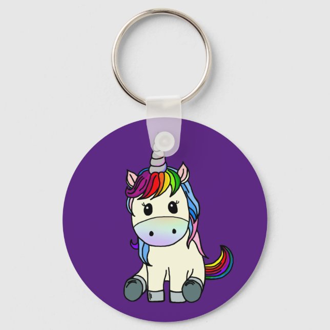 Llavero Keychain de Rainbow Unicorn (Anverso)