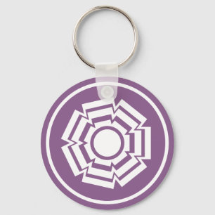 Llavero Keychain de ranura floral, berenjena