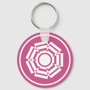 Llavero Keychain de ranura floral, magenta