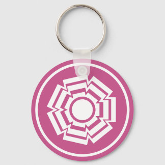 Llavero Keychain de ranura floral, magenta