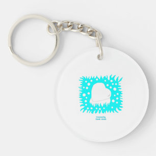 Llavero Keychain de redondeo del corazón de nieve