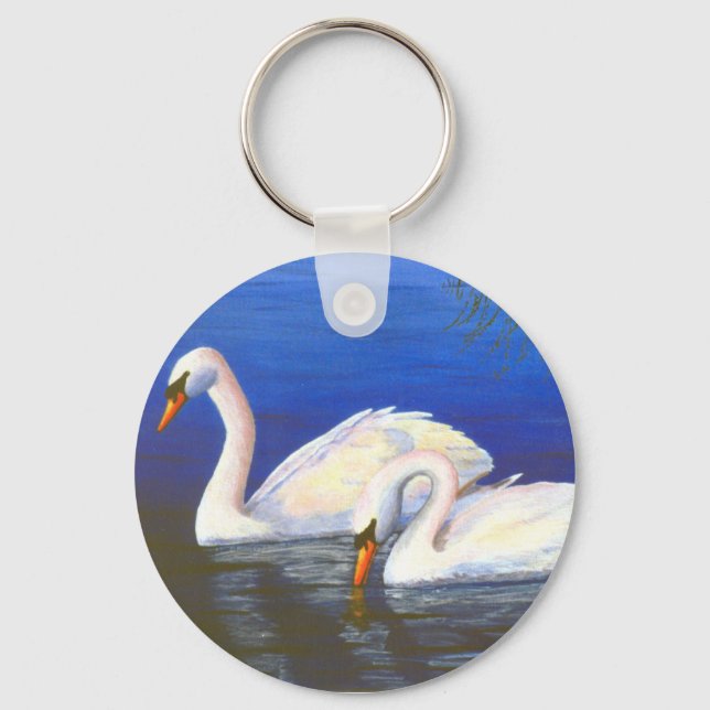 Llavero Keychain de reflexiones de cisne (Anverso)