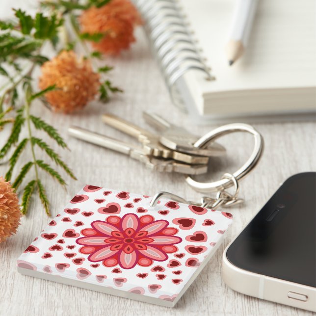 LLAVERO KEYCHAIN DE REGALO DE CUMPLEAÑOS DE BAÑO DE CORAZÓ (Frente Derecha)