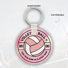 Llavero Keychain de regalos de voleibol para mujeres rosas
