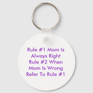 Llavero Keychain de reglas de mamá