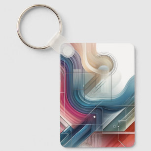 Llavero Keychain de resumen geométrico