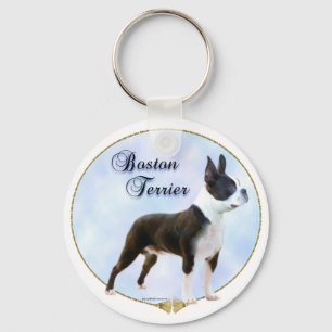 Llavero Keychain de retrato de Boston Terrier