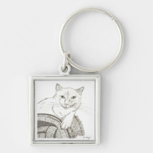Llavero Keychain de retrato de Cat Ragdoll