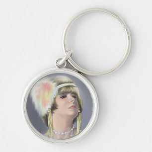 Llavero Keychain de retrato de sirena de verano