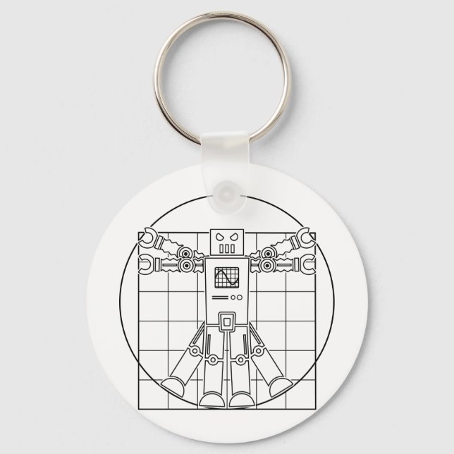 Llavero Keychain de Robot Vitruviano Da Vinci (Anverso)