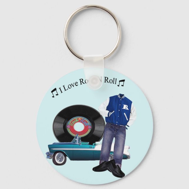 Llavero Keychain de rock N Roll de 50 (Anverso)