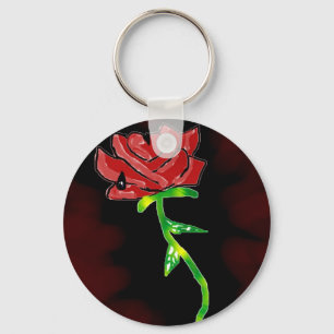 Llavero Keychain de Rosa gótico