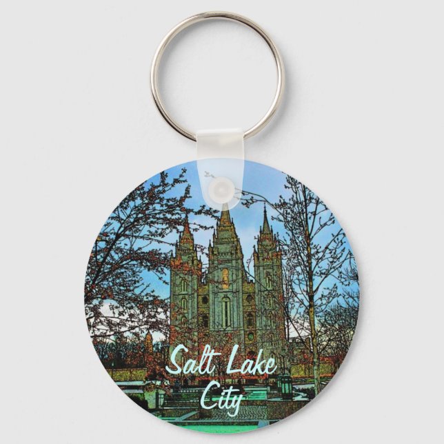Llavero Keychain de Salt Lake City (Anverso)