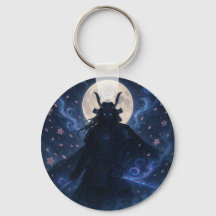 Keychain de Samurai Celeste | Anime Fantasy Warrio