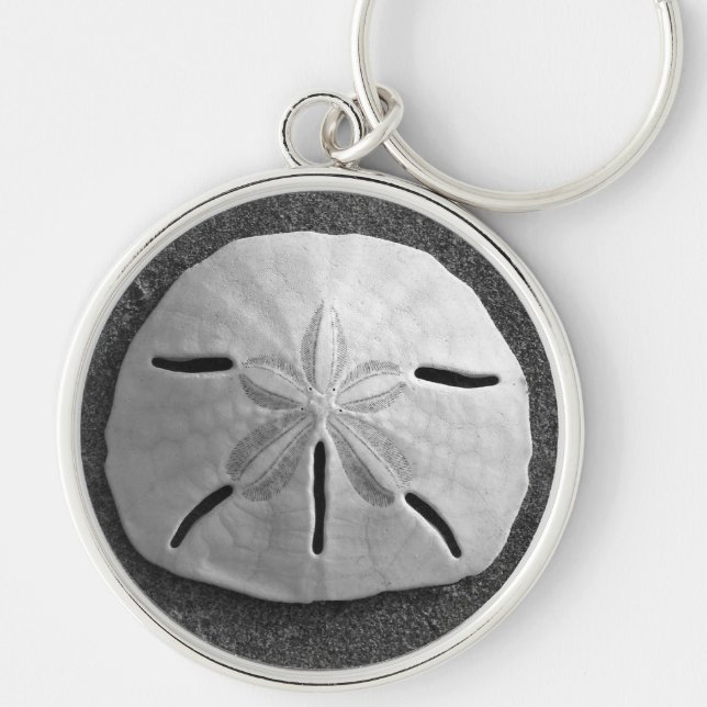 Llavero Keychain de Sand Dollar Sea Shell Ocean Beach (Frente)