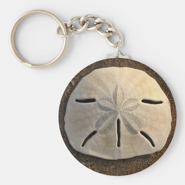 Llavero Keychain de Sand Dollar Seashell Sand Beach (Frente)
