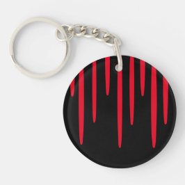 Llavero Keychain de sangre de goteo (negro y rojo)