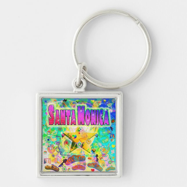Llavero Keychain de Santa Mónica Tropical (Frente)
