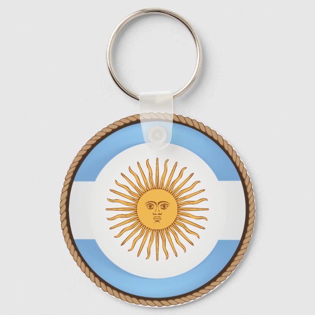 Llavero Keychain de sellos de bandera argentina de Guay (Anverso)
