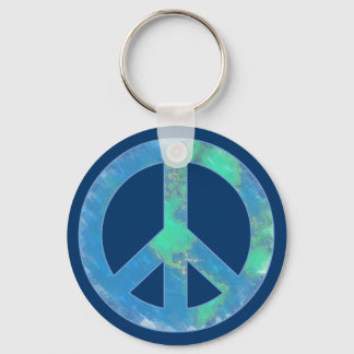 Llavero Keychain de señalización de la paz de la Tierra